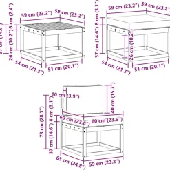 vidaXL Conjuntos De Muebles-Conjunto de sofás de exterior con cojín 6 pcs