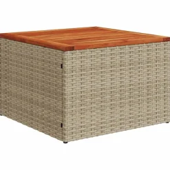 vidaXL Muebles De Jardín-Conjunto de sofás de jardín 10 pcs Beige ratán sintético