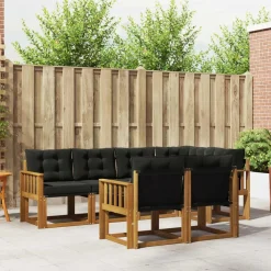 vidaXL Conjuntos De Muebles-Conjunto de sofás de exterior con cojín 7 pcs