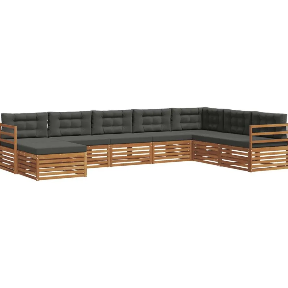 vidaXL Conjuntos De Muebles-Conjunto de sofás de exterior 8 pcs