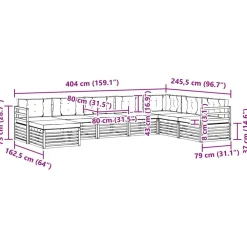 vidaXL Conjuntos De Muebles-Conjunto de sofás de exterior 8 pcs
