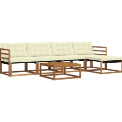 vidaXL Conjuntos De Muebles-Conjunto de sofás de exterior con cojín 6 pcs
