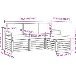 vidaXL Conjuntos De Muebles-Conjunto de sofás de exterior 4 pcs