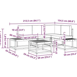 vidaXL Muebles De Jardín-Conjunto de sofás de exterior con cojín 5 Pieza