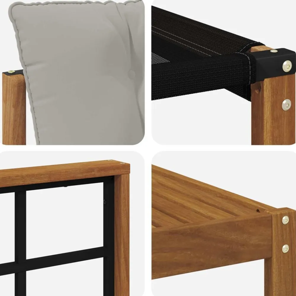 vidaXL Conjuntos De Muebles-Conjunto de sofás de exterior 7 pcs Gris Natural y Claro