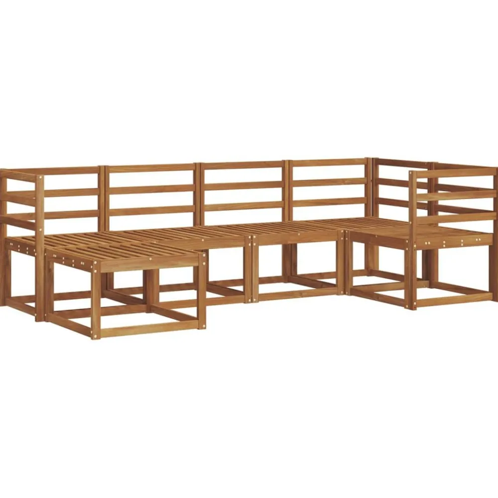 vidaXL Conjunto de sofás de exterior con cojín 6 pcs Natural y Beige Online
