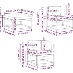 vidaXL Conjunto de sofás de exterior 8 pcs Natural y antracita Best