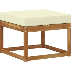 vidaXL Conjunto de sofás de exterior con cojín 6 pcs Natural y crema New