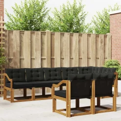 vidaXL Conjuntos De Muebles-Conjunto de sofás de exterior con cojín 8 pcs