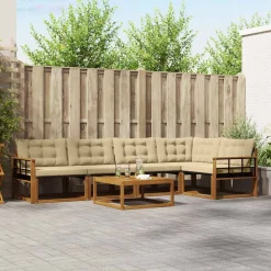 vidaXL Conjuntos De Muebles-Conjunto de sofás de exterior con cojín 6 pcs