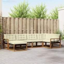 vidaXL Conjuntos De Muebles-Conjunto de sofás de exterior con cojín 6 pcs