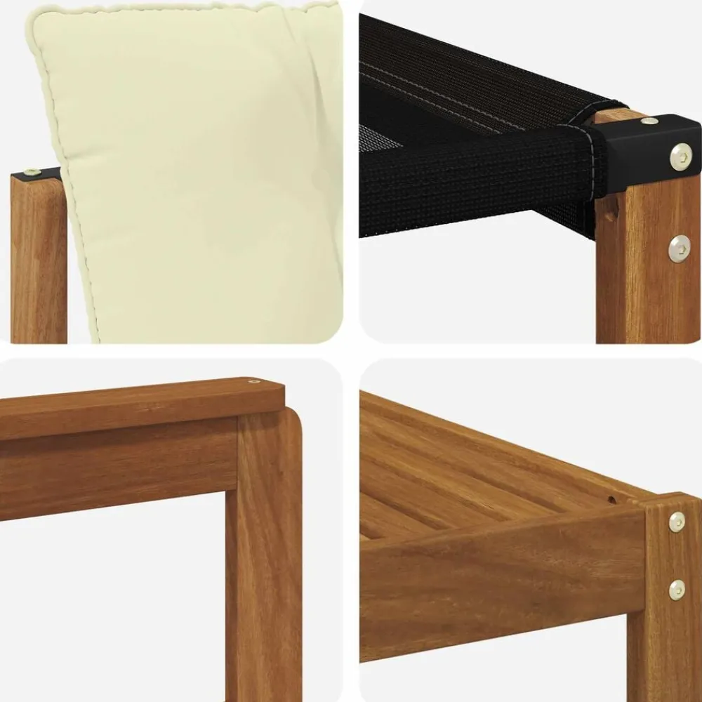 vidaXL Conjunto de sofás de exterior con cojín 5 pcs Natural y crema New