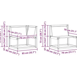 vidaXL Conjuntos De Muebles-Conjunto de sofás de exterior con cojín 4 pcs
