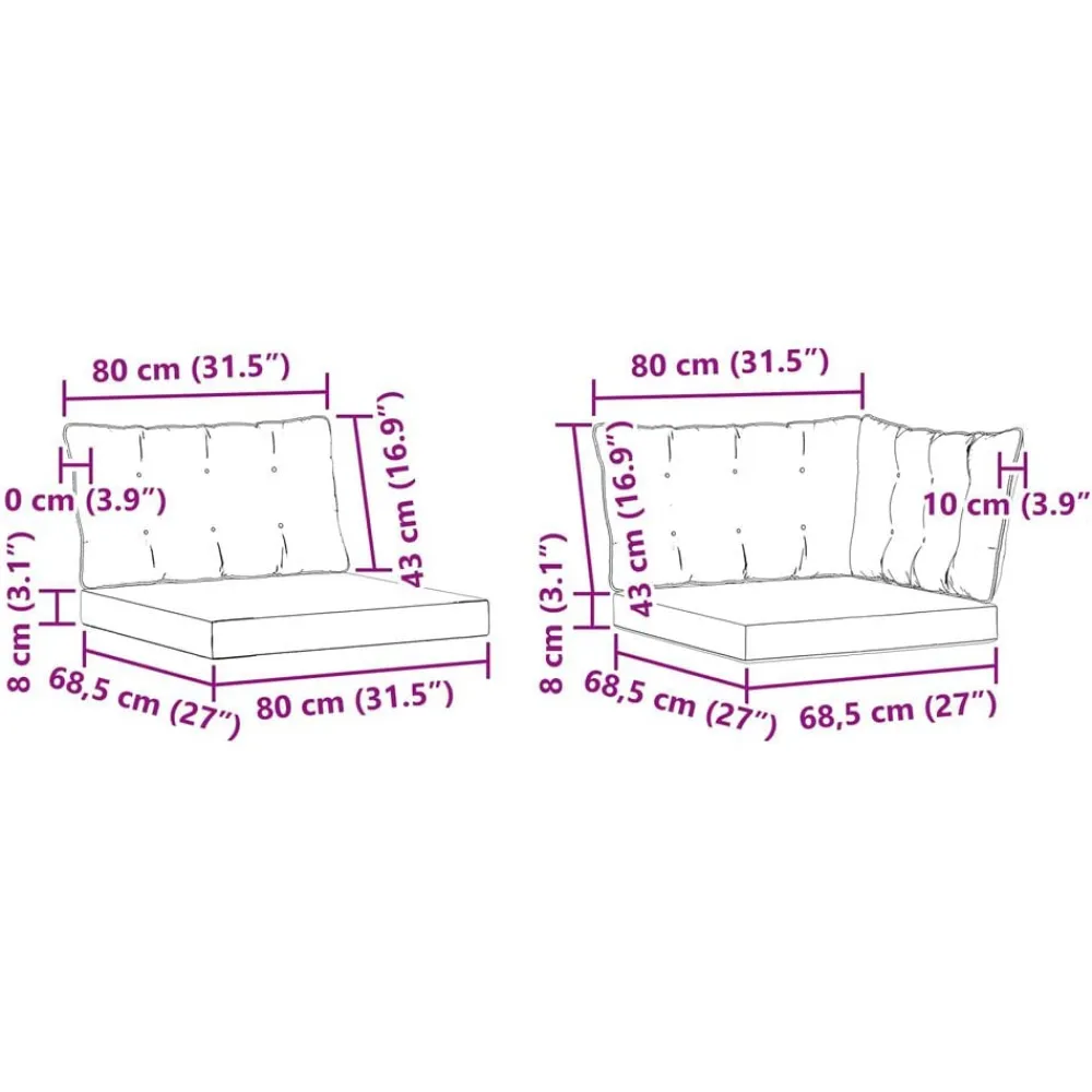 vidaXL Conjuntos De Muebles-Conjunto de sofás de exterior con cojín 4 pcs