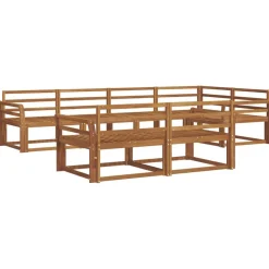 vidaXL Conjunto de sofás de exterior 7 pcs Natural Clearance