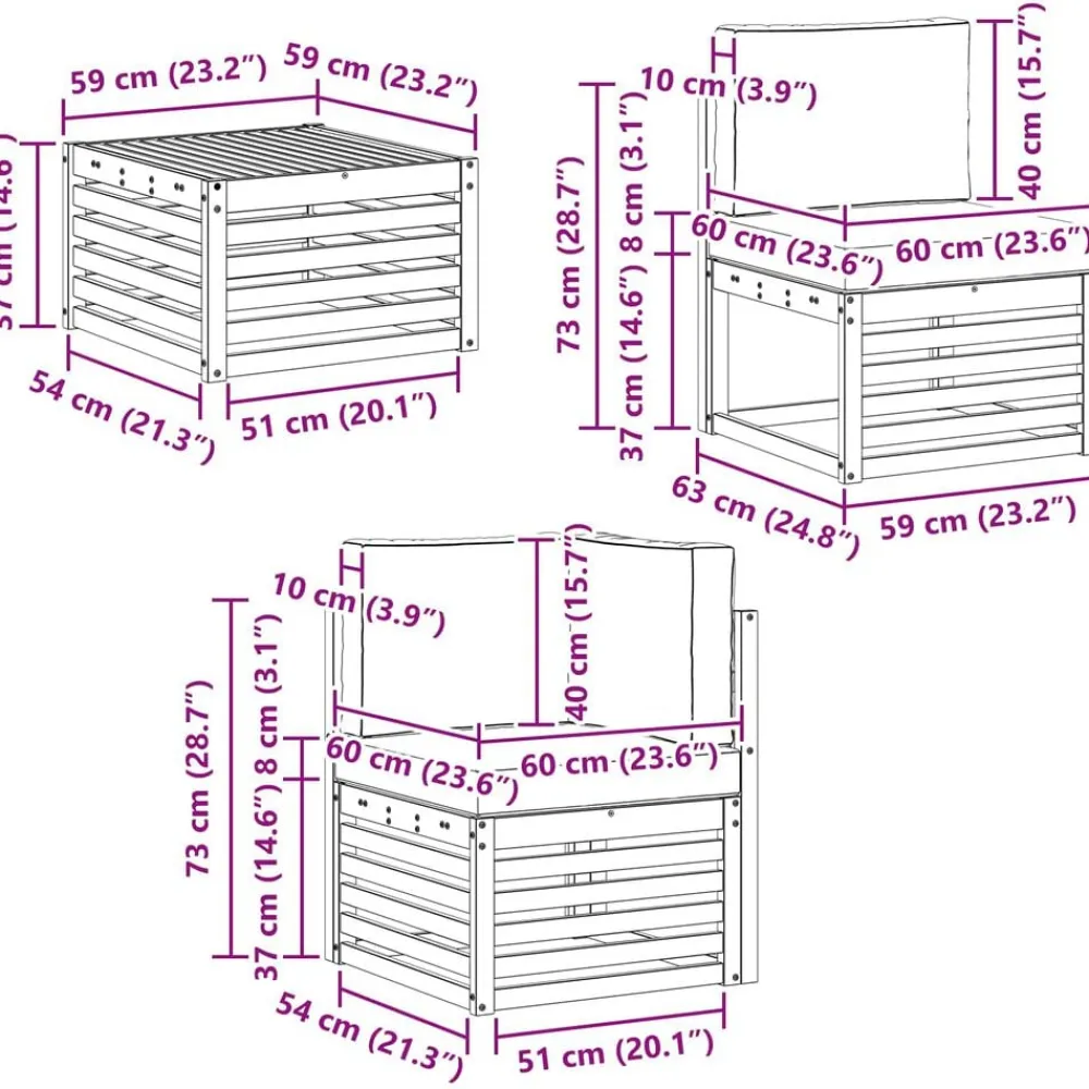 vidaXL Conjunto de sofás de exterior 8 pcs Natural y antracita Clearance