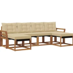 vidaXL Conjuntos De Muebles-Conjunto de sofás de exterior con cojín 6 pcs