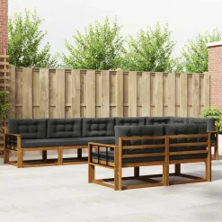 vidaXL Conjuntos De Muebles-Conjunto de sofás de exterior 8 pcs
