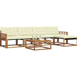 vidaXL Conjuntos De Muebles-Conjunto de sofás de exterior con cojín 6 pcs