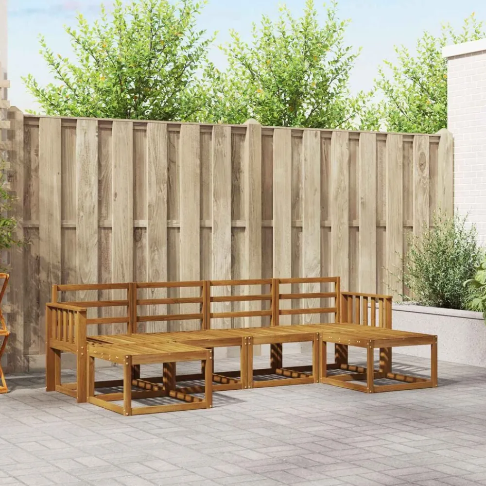 vidaXL Conjuntos De Muebles-Conjunto de sofás de exterior 6 pcs