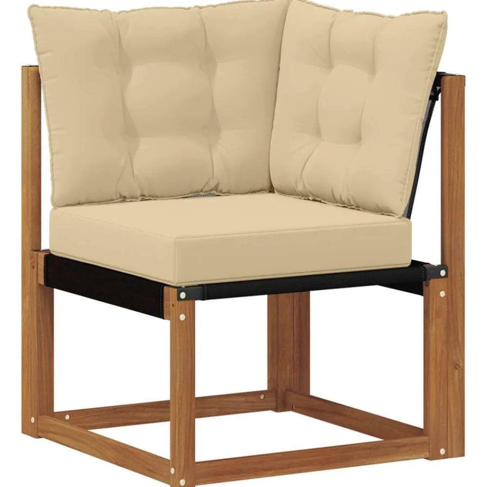 vidaXL Conjunto de sofás de exterior con cojín 8 pcs Natural y beige Best