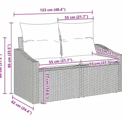 vidaXL Conjunto de sofás de jardín 5 pcs ratán sintético Negro y Online