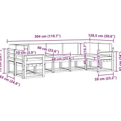 vidaXL Conjuntos De Muebles-Conjunto de sofás de exterior 7 pcs Gris Natural y Claro