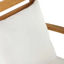 vidaXL Conjunto de sofás de jardín 5 pcs Natural Madera de teca maciza Natural y crema Best