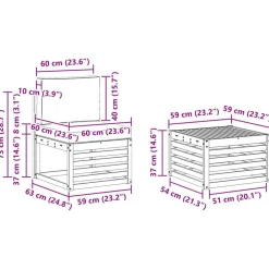 vidaXL Conjuntos De Muebles-Conjunto de sofás de exterior 7 pcs Gris Natural y Claro