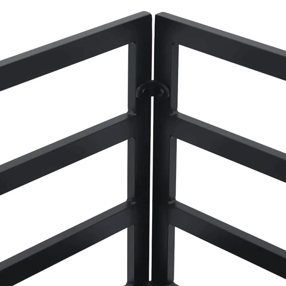 vidaXL Muebles De Jardín-Conjunto de sofás de jardín 13 pcs Negro Metal
