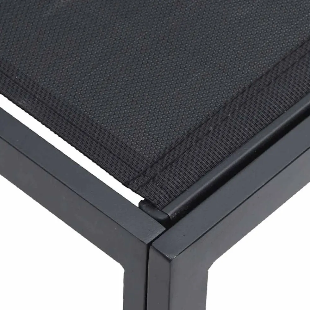 vidaXL Muebles De Jardín-Conjunto de sofás de jardín 13 pcs Negro Metal