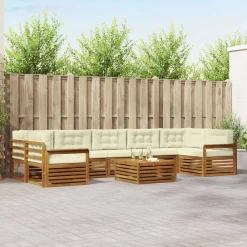 vidaXL Conjuntos De Muebles-Conjunto de sofás de exterior con cojín 8 pcs