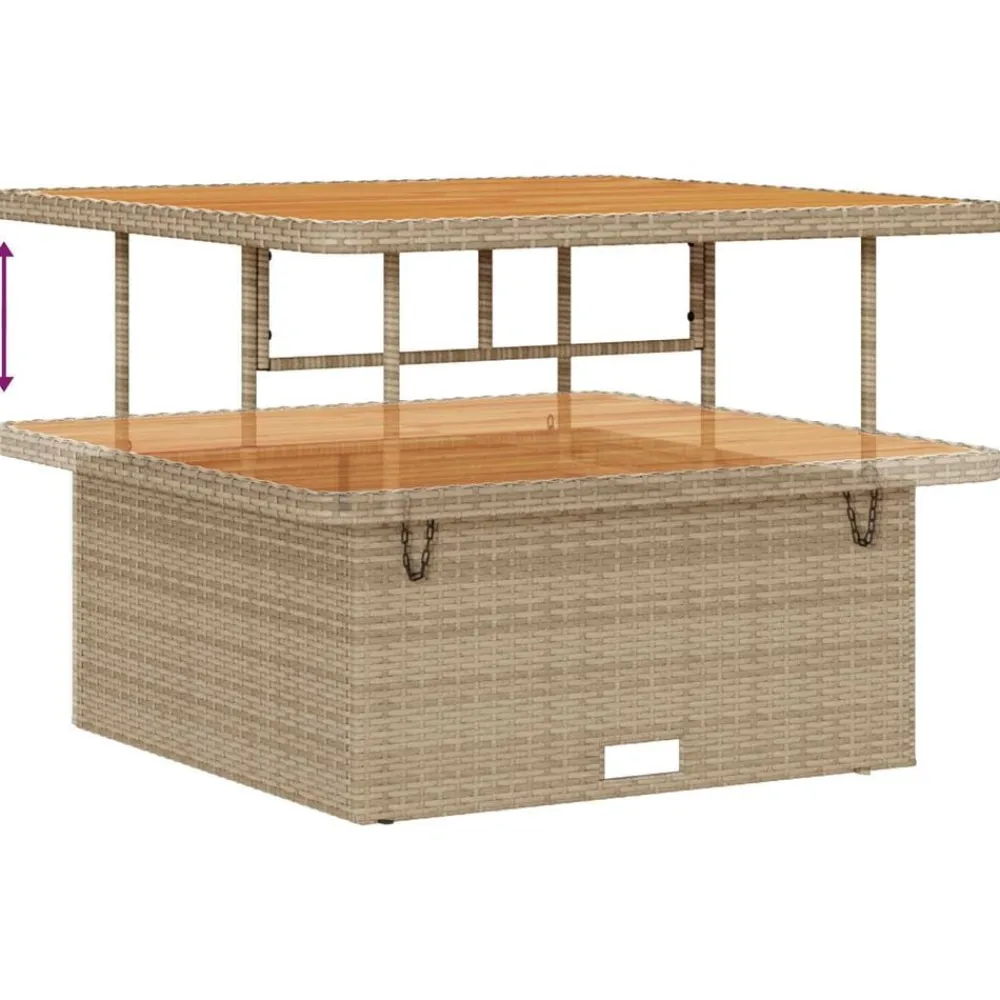 vidaXL Conjunto de sofás de jardín 9 pcs ratán sintético beige y crema Outlet