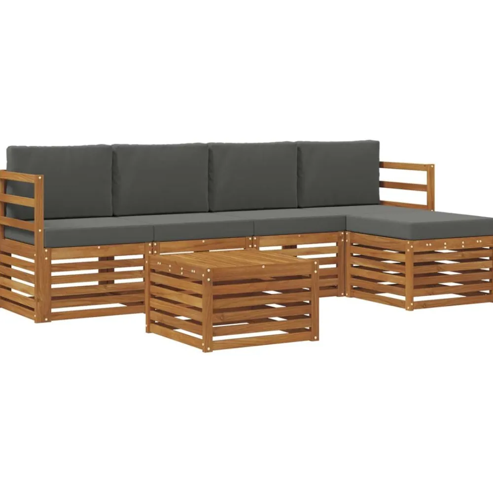 vidaXL Conjuntos De Muebles-Conjunto de sofás de exterior 6 pcs