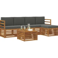 vidaXL Conjuntos De Muebles-Conjunto de sofás de exterior 6 pcs