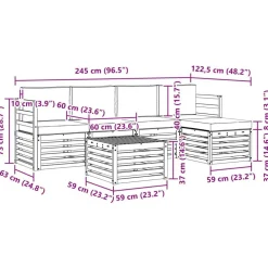 vidaXL Conjuntos De Muebles-Conjunto de sofás de exterior 6 pcs