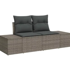 vidaXL Conjunto de sofás de jardín 6 pcs ratán sintético Gris Hot