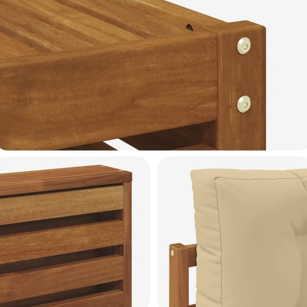 vidaXL Conjuntos De Muebles-Conjunto de sofás de exterior con cojín 6 pcs