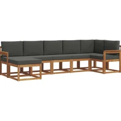 vidaXL Conjuntos De Muebles-Conjunto de sofás de exterior 7 pcs