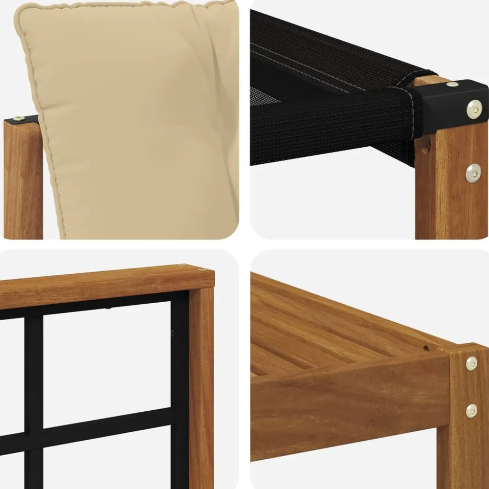 vidaXL Conjunto de sofás de exterior con cojín 9 pcs Natural y beige Best