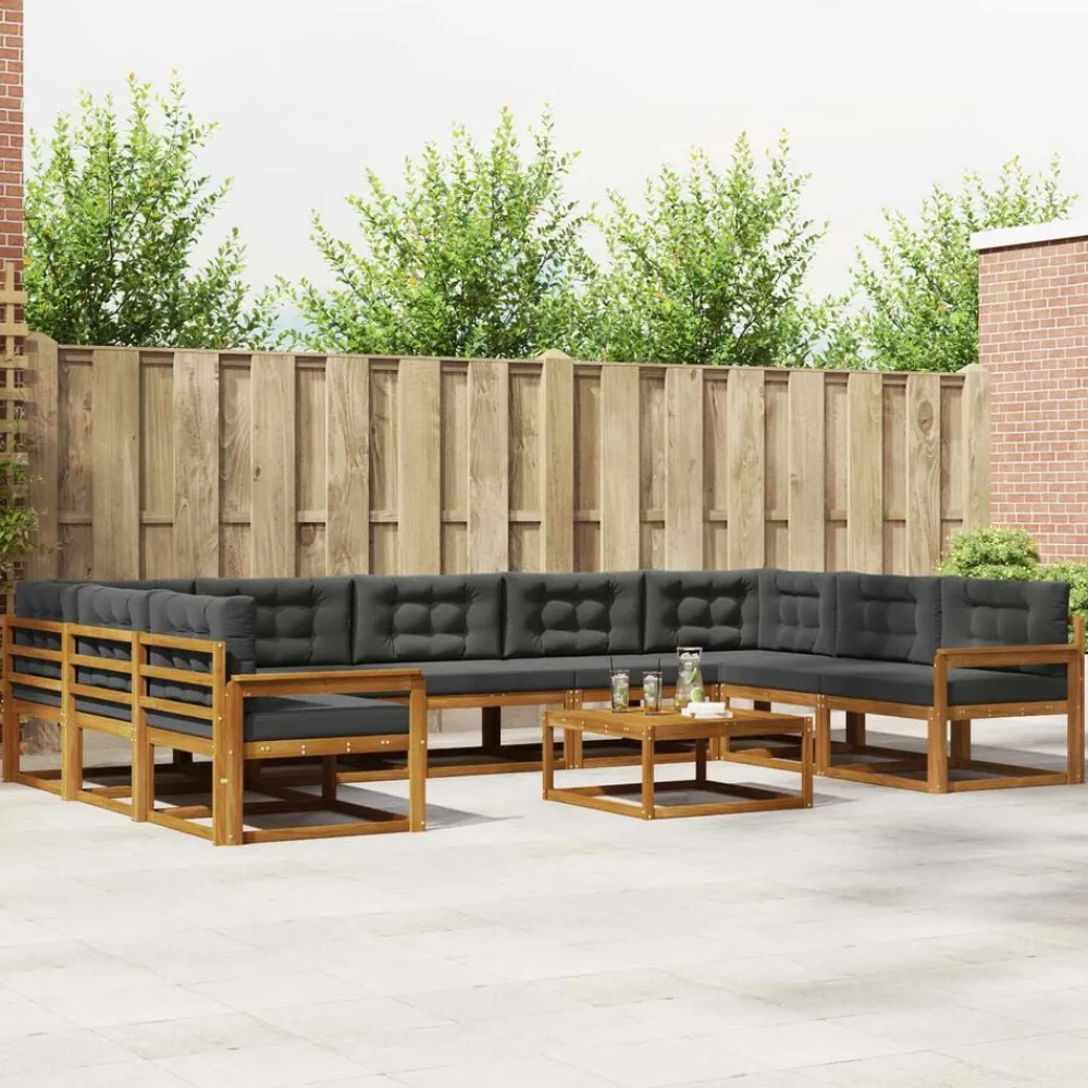 vidaXL Conjuntos De Muebles-Conjunto de sofás de exterior 10 pcs