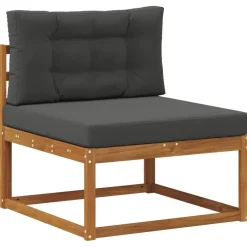 vidaXL Conjunto de sofás de exterior 6 pcs Natural y antracita Discount