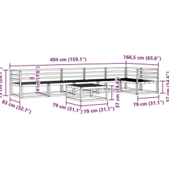 vidaXL Conjuntos De Muebles-Conjunto de sofás de exterior 7 pcs