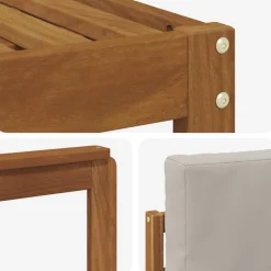 vidaXL Conjunto de sofás de exterior 7 pcs Gris Natural y Claro Gris claro y natural Best