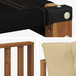 vidaXL Conjunto de sofás de exterior con cojín 6 pcs Natural y beige Online