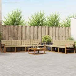 vidaXL Conjuntos De Muebles-Conjunto de sofás de exterior con cojín 8 pcs