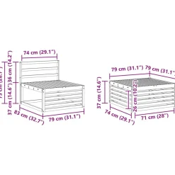 vidaXL Conjuntos De Muebles-Conjunto de sofás de exterior 6 pcs