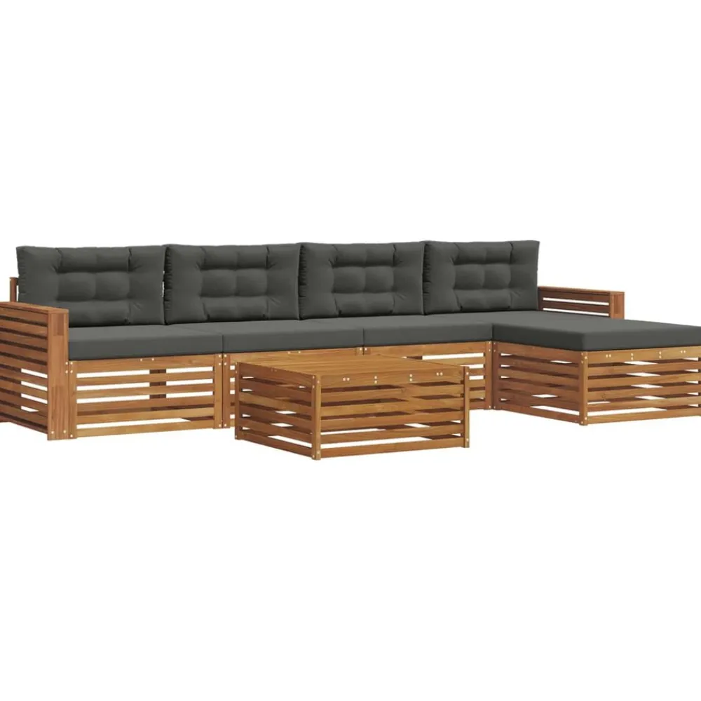 vidaXL Conjuntos De Muebles-Conjunto de sofás de exterior 6 pcs