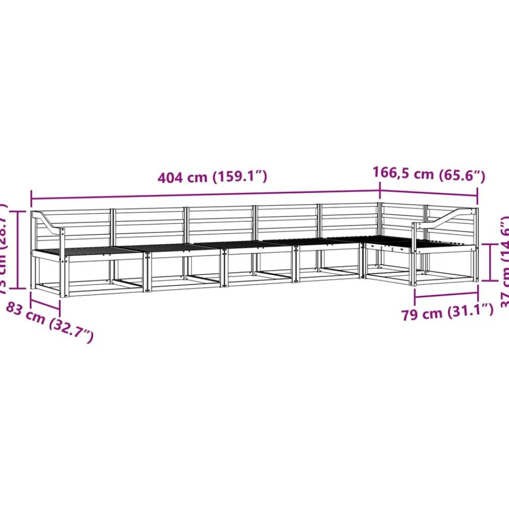 vidaXL Conjuntos De Muebles-Conjunto de sofás de exterior 6 pcs
