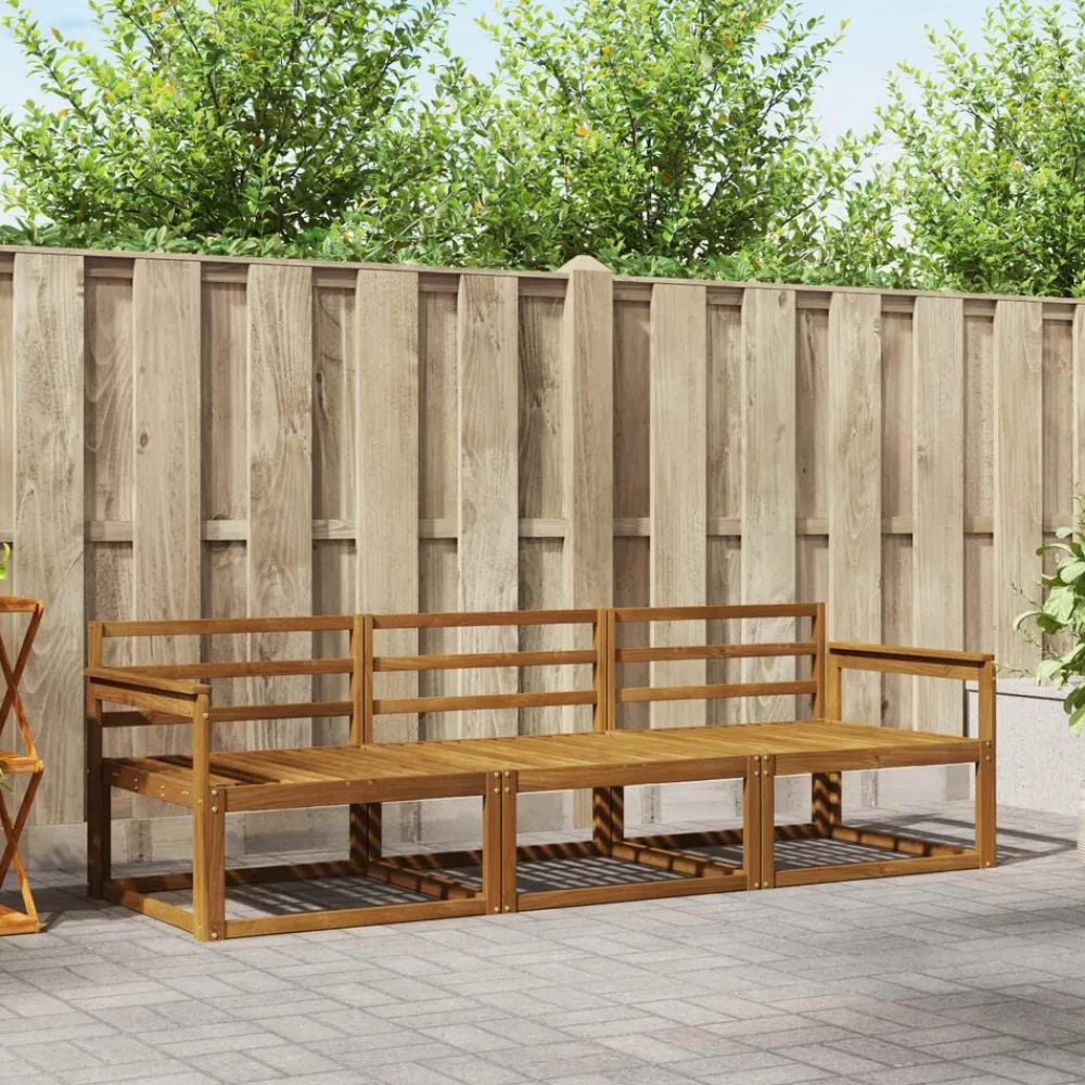 vidaXL Conjuntos De Muebles-Conjunto de sofás de exterior 3 pcs
